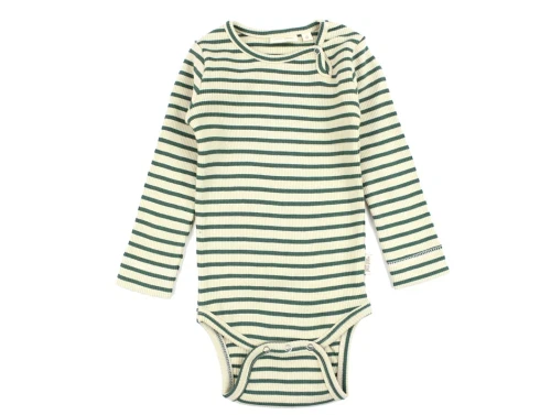 Petit Piao emerald green/dark off white stribet body modal